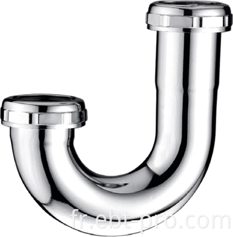 Chrome J-Bend with Rod Brass Nut